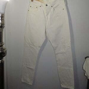 Levi's Off-White Straight Jeans